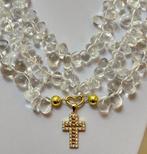 Cristal de Roca met dubbele katholieke kruis, gedemonteerd,, Antiek en Kunst