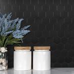 Zelfklevende Mozaïek Tegel - Afimera Midnight Black Hexagon, Ophalen of Verzenden, Nieuw
