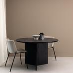 SALE! Ronde Eettafel Mae, 120cm, kleur zwart eiken, Verzenden, Design, Modern, Rond, Nieuw