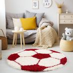Rond Kindervloerkleed | Fun | Rood | 120x120 cm, Verzenden, Nieuw