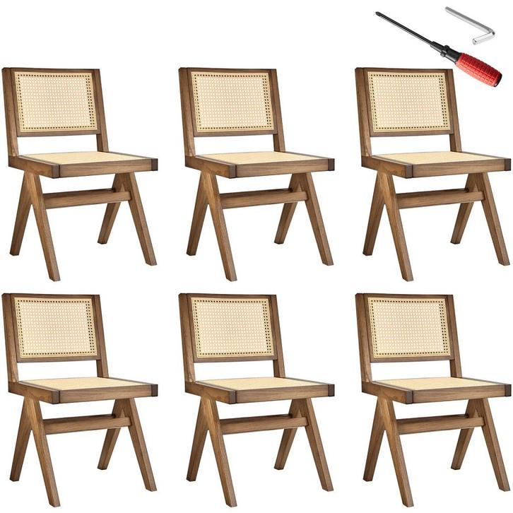 Houten stoel Lizzy met Weens vlechtwerk in boho-stijl - lich, Huis en Inrichting, Stoelen, Verzenden