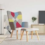 vidaXL Relaxstoel met voetenbank patchwork stof, Huis en Inrichting, Fauteuils, Verzenden, Nieuw
