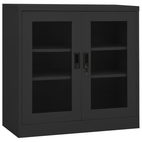 vidaXL Kantoorkast 90x40x90 cm staal antracietkleurig, Huis en Inrichting, Kasten | Overige, Nieuw, Verzenden