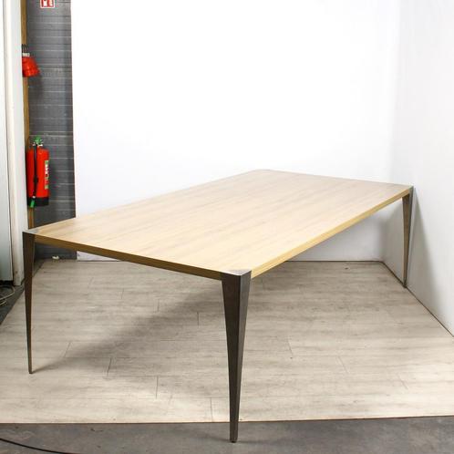 Castelijn vergadertafel, 240x120 cm, eiken mat grijs/RVS, Zakelijke goederen, Kantoor en Winkelinrichting | Kantoormeubilair en Inrichting