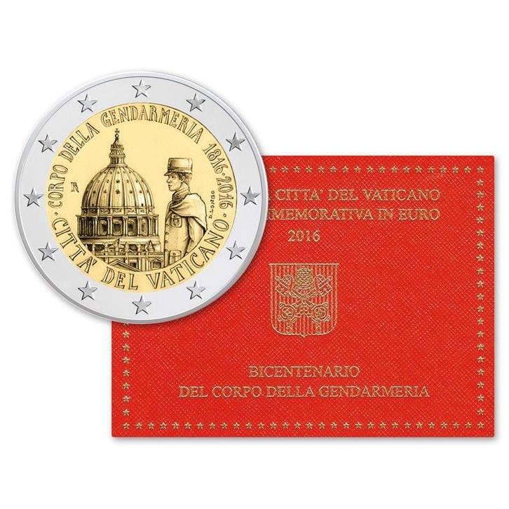 Vaticaan 2 Euro Gendarmerie 2016 BU, Postzegels en Munten, Munten | Europa | Euromunten, Verzenden