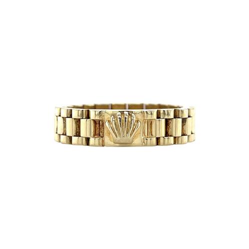 Gouden rolex ring 14 karaat, Sieraden, Tassen en Uiterlijk, Ringen, Goud, Zo goed als nieuw, Goud, Verzenden