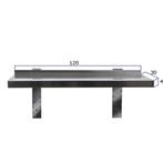 HCB Wandschap - 120 x 30 cm - RVS, Verzenden, Nieuw in verpakking, RVS Meubilair