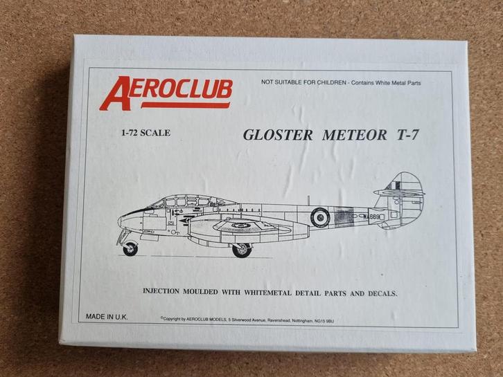 Aeroclub K040 Gloster Meteor T-7 1:72, Hobby en Vrije tijd, Modelbouw | Vliegtuigen en Helikopters, Verzenden