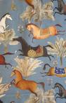 tessuto Orientale con cavalli in corsa- 600x140cm -