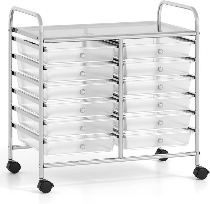 Keukentrolley - Trolley op wieltjes - Met lades - Transparan, Huis en Inrichting, Woonaccessoires | Overige, Zo goed als nieuw