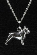 Zilveren Bulldog franse ketting hond hanger - groot, Sieraden, Tassen en Uiterlijk, Verzenden, Nieuw