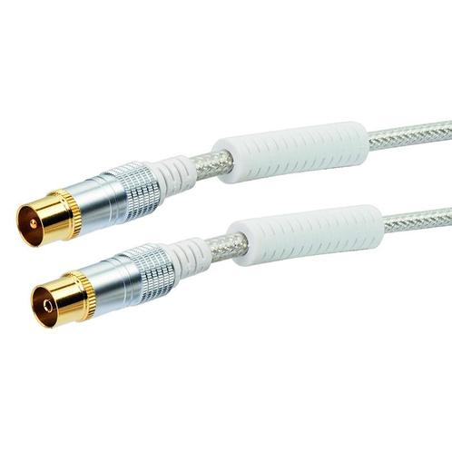 Schwaiger antennekabel 15 meter - 110 dB - wit - KVKHD150, Doe-het-zelf en Verbouw, Elektra en Kabels, Verzenden