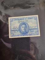 Cyprus. - 3 piastres 6.4.1944 - Pick 28a  (Zonder, Postzegels en Munten