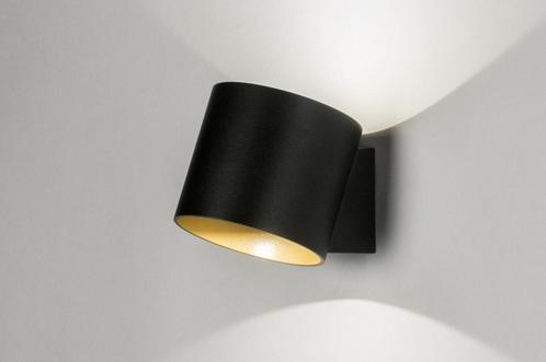 Rietveld Wandlampen - Zwart, Goud - Metaal, Aluminium, Huis en Inrichting, Lampen | Wandlampen, Verzenden