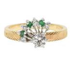 Verlovingsring - 14 karaat Geel goud - 0.43ct. tw. Diamant, Sieraden, Tassen en Uiterlijk, Antieke sieraden