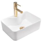 REA Mini opzetwastafel - Rechthoekig - Glans wit - 41x31x..., Ophalen of Verzenden, Nieuw