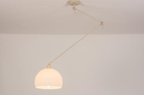 Rietveld Hanglampen - Wit, Beige, Zand - Kunststof, Metaal, Huis en Inrichting, Lampen | Hanglampen, Verzenden