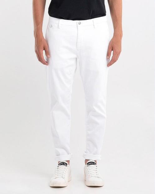 Replay Benni Hyperflex Chino Herenkleding, Kleding | Heren, Broeken en Pantalons, Wit, Nieuw, Verzenden