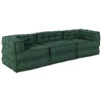 vidaXL Modulaire bank 3 pcs Groen 70 x 70 x 56 cm Stof, Huis en Inrichting, Woonaccessoires | Kussens, Verzenden, Nieuw, Groen