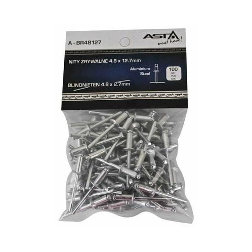 Popnagel Set - 100 Delig - Popnagels 4.8x12.7mm - Aluminium, Auto diversen, Autogereedschap, Nieuw, Ophalen of Verzenden