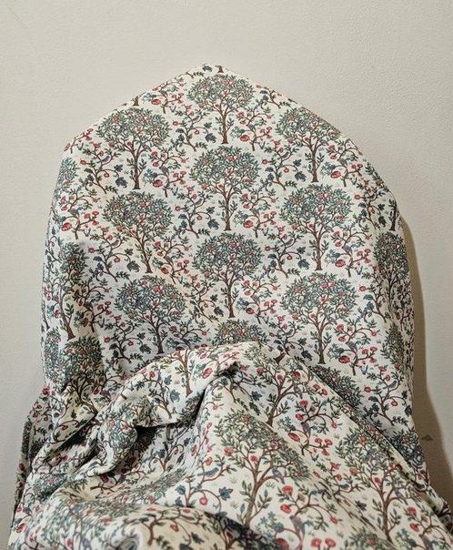 William Morris Tessuto Art Nouveau Kelmscott Tree, Arts and, Antiek en Kunst, Antiek | Kleden en Textiel