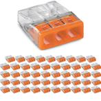 WAGO - Lasklem - 3 Polig - 0.5-2.5mm2 - Oranje - 50 Stuks, Ophalen of Verzenden, Nieuw