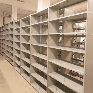 Magazijnstelling | metaal + hout | stellingkasten | stelling beschikbaar voor biedingen