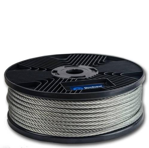 Staalkabel 5 mm 50 meter op katrol, Doe-het-zelf en Verbouw, IJzerwaren en Bevestigingsmiddelen, Verzenden