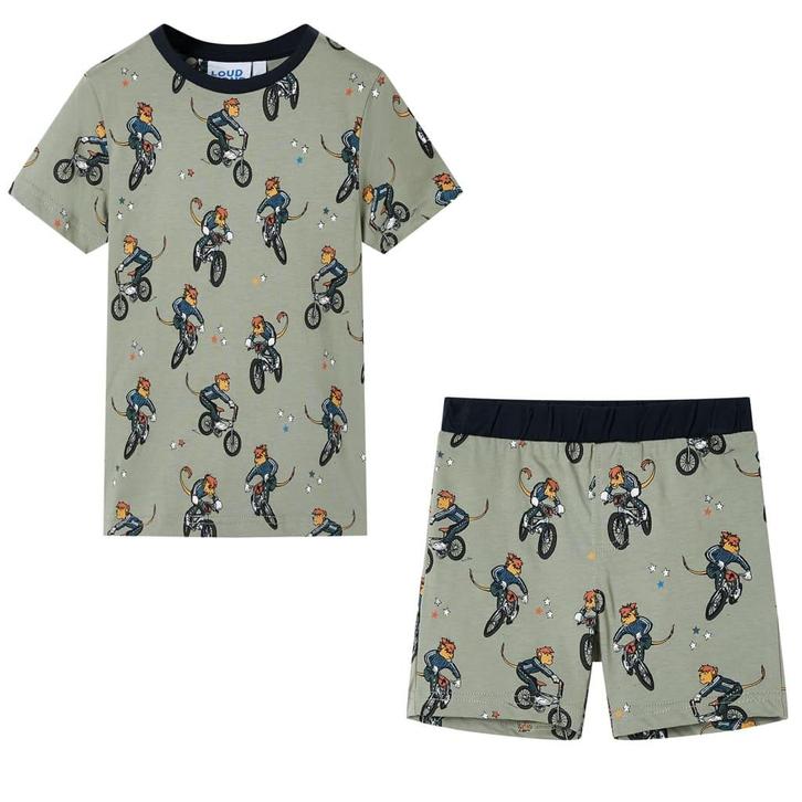 vidaXL Kinderpyjama met korte mouwen 116 lichtkaki, Kinderen en Baby's, Kinderkleding | Overige, Nieuw, Verzenden
