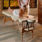 2 zone massagetafel Freddi 5cm matras + tas - beige, Sport en Fitness, Massageproducten, Nieuw, Verzenden
