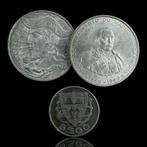 Portugal. lote 3 moedas prata (42.97 g): 5 Escudos + 50