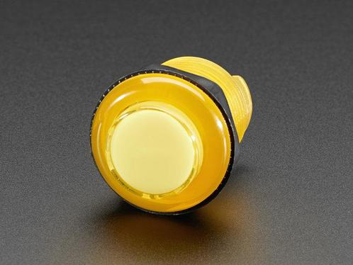 Arcade Button with LED - 30mm Translucent Yellow  Adafrui..., Hobby en Vrije tijd, Elektronica-componenten, Verzenden