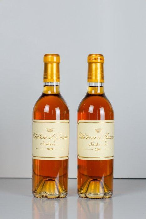 2009 Château dYquem - Sauternes 1er Cru Supérieur - 2 Halve, Verzamelen, Wijnen