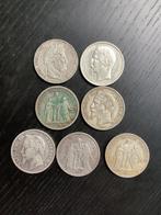 Frankrijk. 5 Francs 1834/1875 (7 zilveren munten) (Zonder