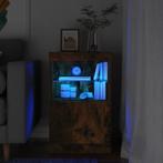 vidaXL Dressoir met LED-verlichting 41x37x67 cm gerookt, Minder dan 50 cm, Verzenden, Nieuw, 25 tot 50 cm