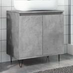vidaXL Badkamerkast 58x33x60 cm bewerkt hout betongrijs, Huis en Inrichting, Badkamer | Badkamermeubels, Verzenden, Nieuw