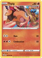 Tepig 023/163 Battle Styles, Hobby en Vrije tijd, Verzamelkaartspellen | Pokémon, Ophalen of Verzenden, Nieuw, Losse kaart, Foil