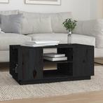 vidaXL Salontafel 90x49x40,5 cm massief grenenhout zwart, Huis en Inrichting, Tafels | Salontafels, Minder dan 50 cm, 50 tot 100 cm