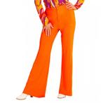 Groovy 70's  dames broek oranje (Feestkleding dames)