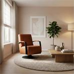 Leren draaifauteuil Mood - Rancho Cognac (cognac) -, Huis en Inrichting, Fauteuils, Nieuw, Ophalen of Verzenden, 50 tot 75 cm