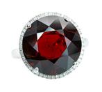 Ring - 14 karaat Witgoud, Levendig Intense Rood (Burma,, Nieuw