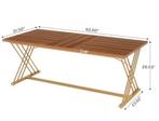 Eettafel 160 cm – Houten Tafel met Goudkleurig Frame, Huis en Inrichting, Tafels | Eettafels, Verzenden, Nieuw