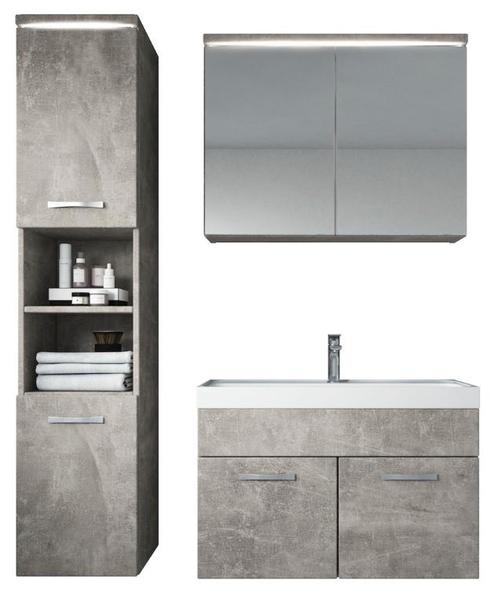 Badkamermeubel Set Paso 80 x 40 cm Beton Grijs Badmeubel, Huis en Inrichting, Badkamer | Badkamermeubels, Nieuw, Wastafelkast