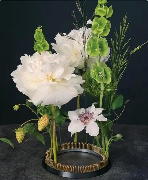 Bloemensteekbol kenzan fakirbed ikebana ring 150 360 messing, Huis en Inrichting, Woonaccessoires | Kunstplanten en Kunstbloemen