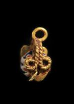 West-Aziatisch Goud Hanger met Romeins mozaïekglaskral, Antiek en Kunst