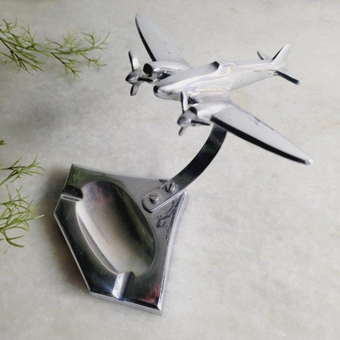 Asbak - Chroom - Vliegtuig Asbak, 1940s, Antiek en Kunst, Antiek | Wandborden en Tegels