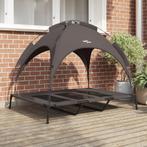 vidaXL Verhoogd Hond Bed met Verwijderbaar Dak Bruin XL, Verzenden, Nieuw