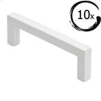 10X Handgreep Dallas 128 mm RVS Wit, Verzenden, Nieuw