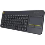 Logitech K400 Plus Wireless Touch Keyboard, Zwart, Computers en Software, Toetsenborden, Verzenden, Zo goed als nieuw