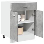 vidaXL Onderkast met lade Lyon 60x46x81,5 cm bewerkt hout, Huis en Inrichting, Keuken | Keukenelementen, Verzenden, Nieuw, Grijs